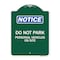 Signmission Do Not Park Personal Vehicles on Site, Green & White Aluminum Sign, 18" x 24", GW-1824-24143 A-DES-GW-1824-24143 - alternate 1